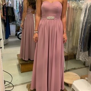 💕Azazie sweetheart long dress in dusty rose💕